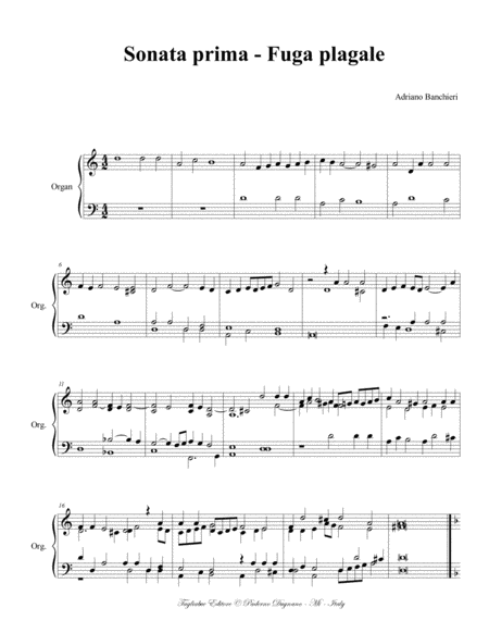 L Organo Suonarino Banchieri 6 Sonate For Organ Page 2