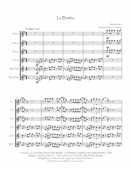 La Bamba For Flute Choir Page 2