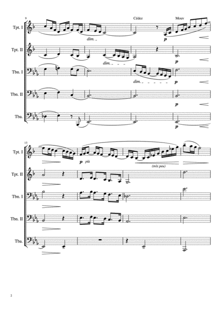 La Fille Aux Cheveux De Lin Brass Quintet Page 2