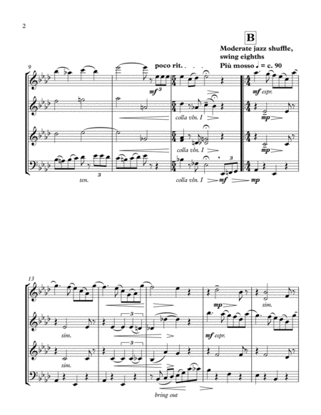 La Vie En Rose Arr For String Quartet Page 2