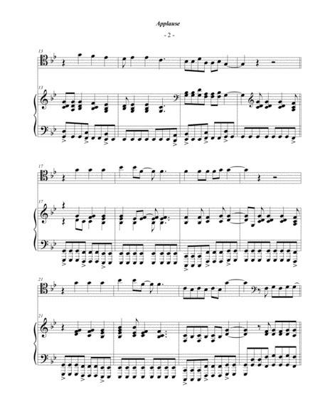 Lady Gaga Applause For Bassoon And Piano Page 2