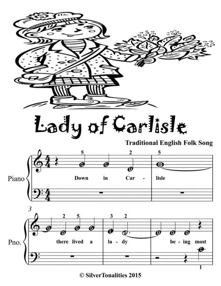 Lady Of Carlisle Beginner Piano Sheet Music Page 2