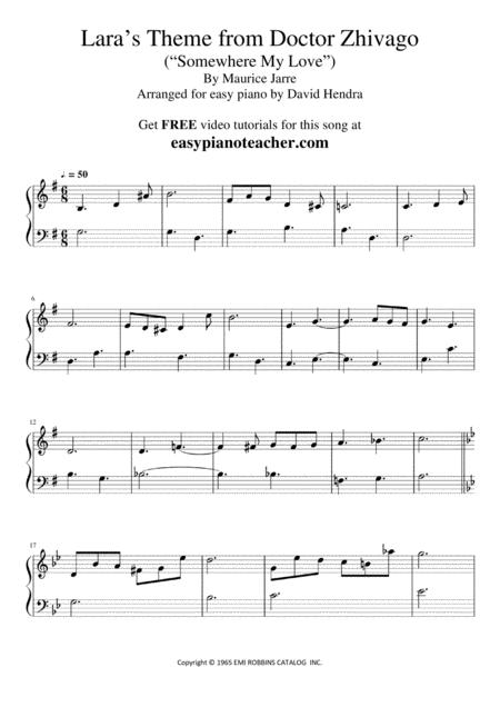 Laras Theme From Doctor Zhivago Very Easy Piano With Free Video Tutorials Page 2