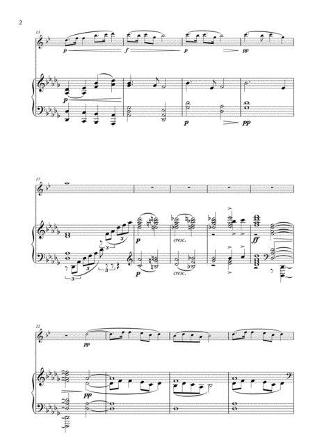 Largo From Symphony No 9 Arranged For Alto Saxophone Piano Page 2