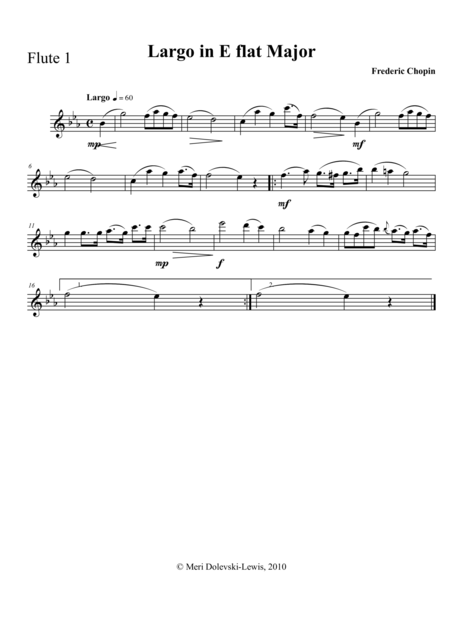 Largo In E Flat Major For Mixed Woodwind Ensemble Page 2