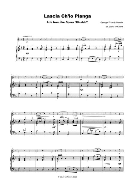 Lascia Ch Io Pianga Aria From Rinaldo By G F Handel For Soprano Recorder And Piano Page 2