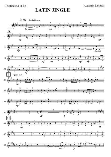 Latin Jinge Jingle Bells In A Latin Version For Brass Quintet Page 2