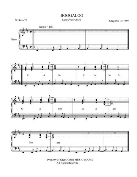 Latin Piano Volume 1 Page 2