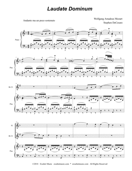 Laudate Dominum Duet For Flute Bb Clarinet Piano Accompaniment Page 2