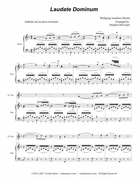 Laudate Dominum For Flute Or Violin Solo Piano Accompaniment Page 2