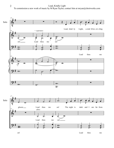 Lead Kindly Light Satb Choir Organ And Vocal Soloist Page 2