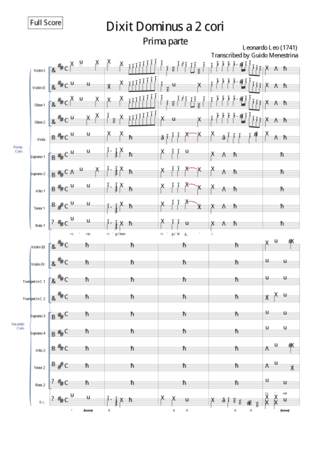 Leonardo Leo Dixit Dominus A 2 Cori 1741 Primo Movimento Page 2