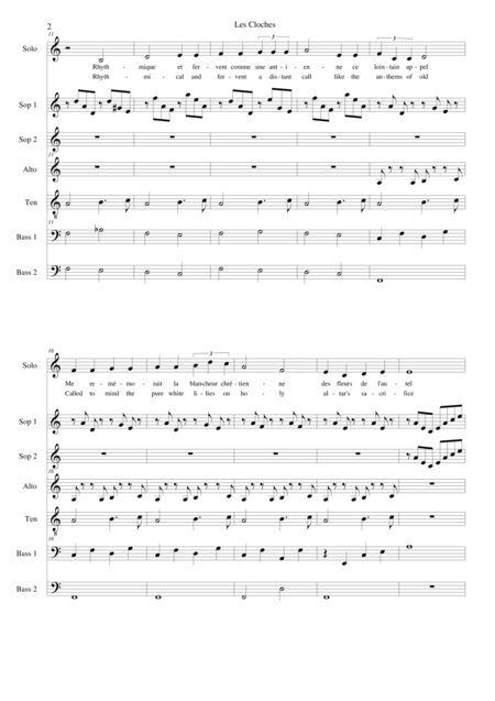 Les Cloches The Bells For Choir And Soloist Page 2