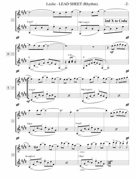 Leslie Lead Sheet Page 2