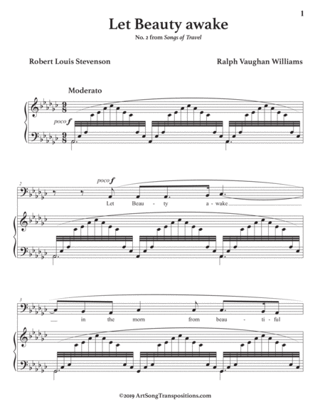 Let Beauty Awake A Flat Dorian 6 Flats Bass Clef Page 2