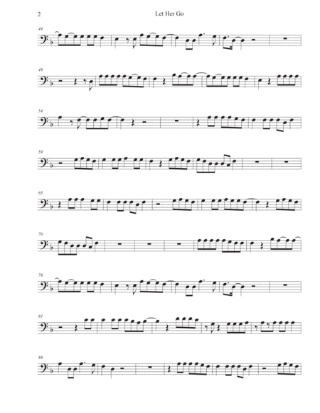 Let Her Go Easy Key Of F Trombone Page 2