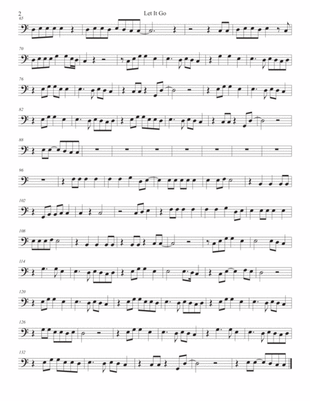 Let It Go Cello Easy Key Of C Page 2