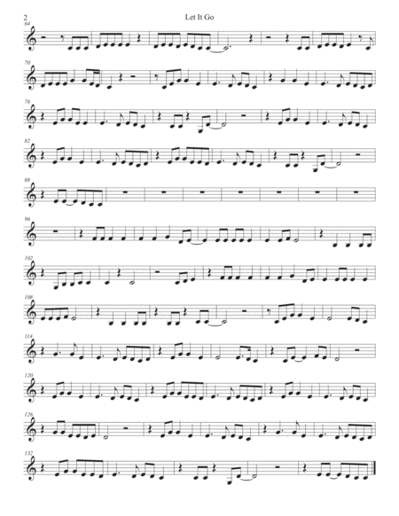 Let It Go Clarinet Easy Key Of C Page 2