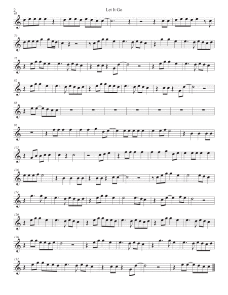 Let It Go Flute Easy Key Of C Page 2