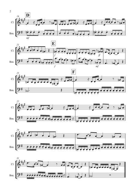 Let It Go From Frozen For Clarinet And Bassoon Duet Page 2