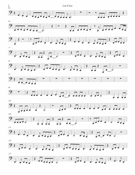 Let It Go Tuba Easy Key Of C Page 2