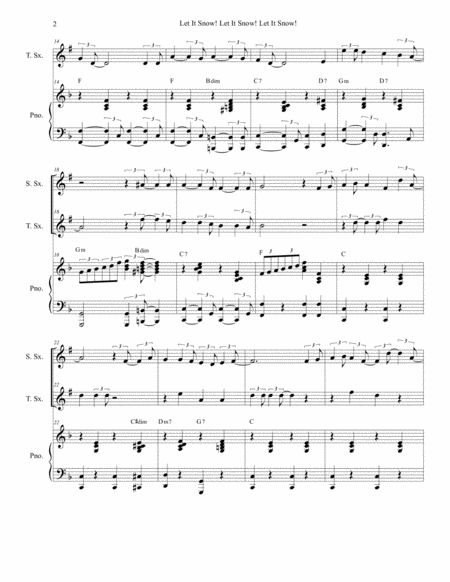 Let It Snow Let It Snow Let It Snow Duet For Soprano And Tenor Saxophone Page 2