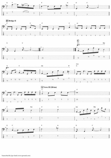 Let Me Live Queen John Deacon Complete And Accurate Bass Transcription Whit Tab Page 2