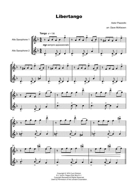 Libertango For Alto Saxophone Duet Page 2