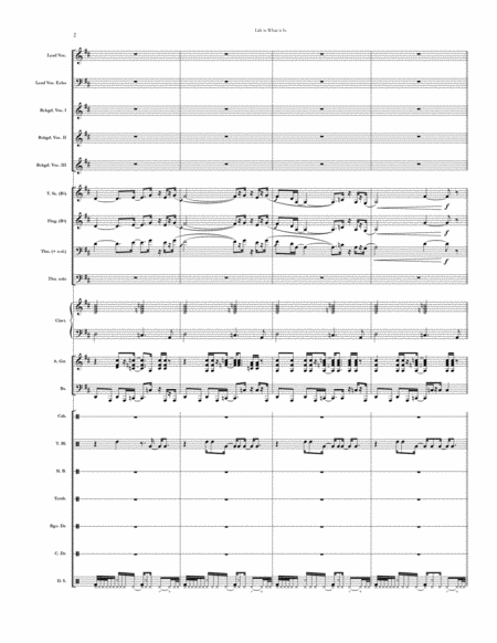 Life Is What It Is Chicago Full Score Set Of Parts Page 2