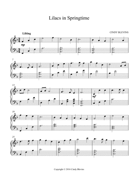 Lilacs In Springtime Original Solo For Lever Or Pedal Harp From My Book Melodic Meditations Iv Page 2