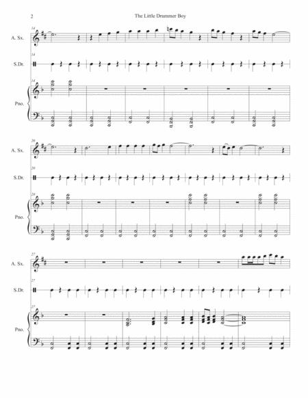 Little Drummer Boy For Alto Saxophone And Piano Page 2
