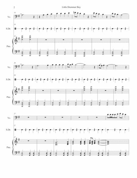 Little Drummer Boy For Cello Solo And Piano Page 2