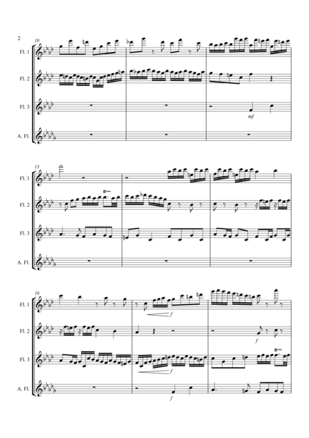 Little Fugue In G Minor For Flute Quartet Page 2