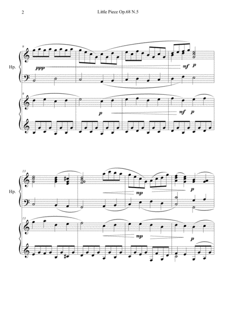 Little Piece Op 68 N 5 With Harp Page 2