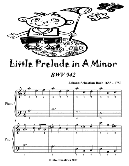 Little Prelude In A Minor Bwv 942 Easiest Piano Sheet Music Tadpole Edition Page 2