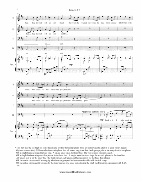 Lord Is It I Satb Page 2