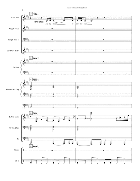Loser With A Broken Heart Chicago Full Score Set Of Parts Page 2
