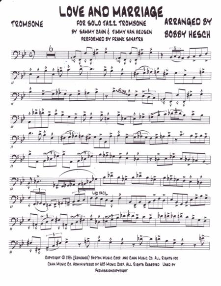 Love And Marriage For Solo Jazz Trombone Page 2