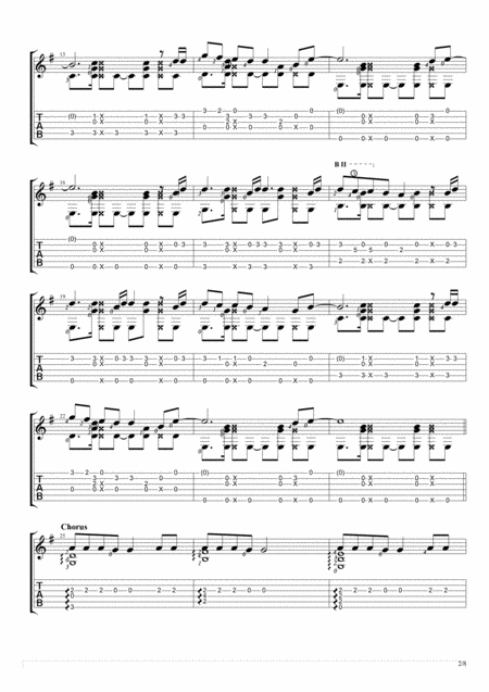 Love Me Like You Do Fingerstyle Guitar Solo Page 2