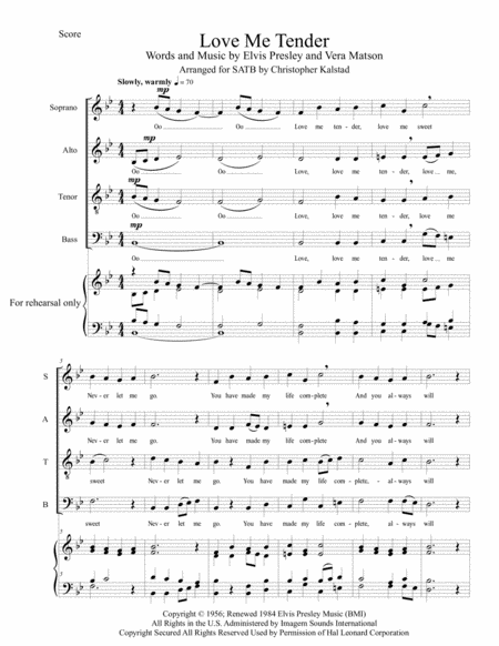 Love Me Tender Satb Page 2