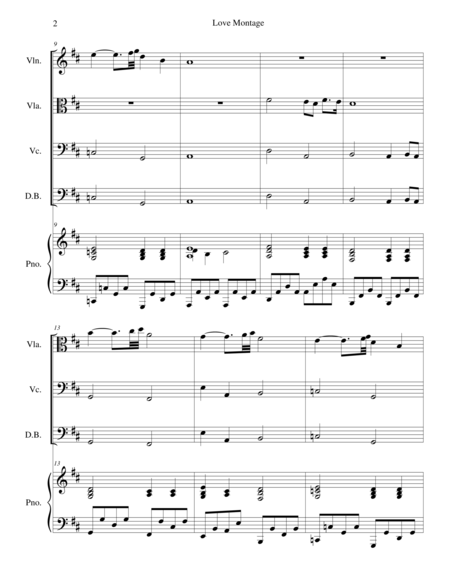 Love Montage String Quartet Version Page 2