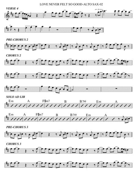 Love Never Felt So Good Alto Sax Page 2