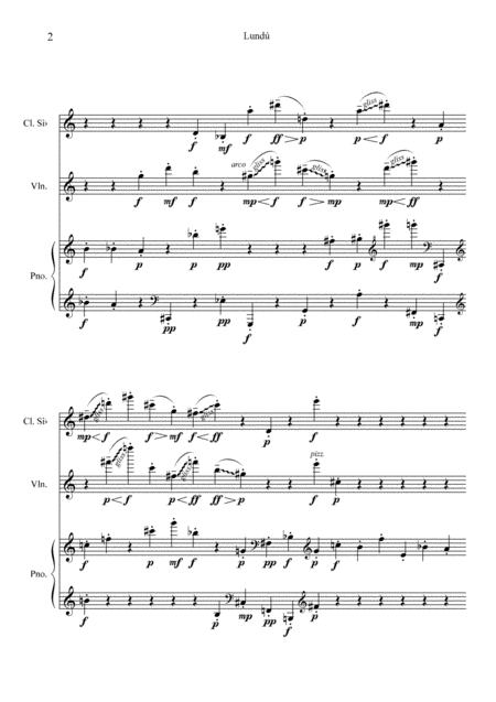 Lund For Clarinet Violin And Piano Page 2