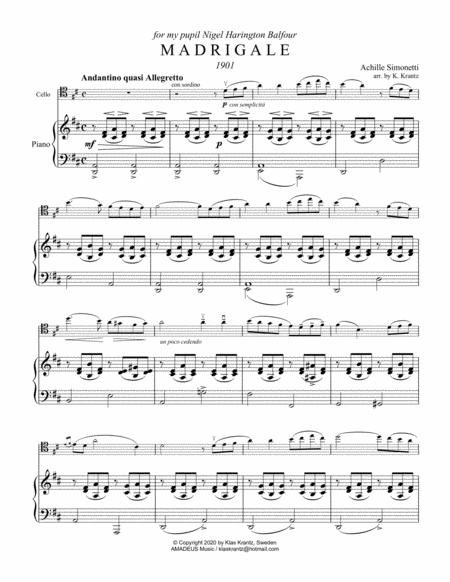 Madrigale For Cello And Piano Page 2