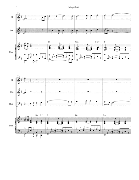 Magnificat For Woodwind Quartet And Piano Page 2