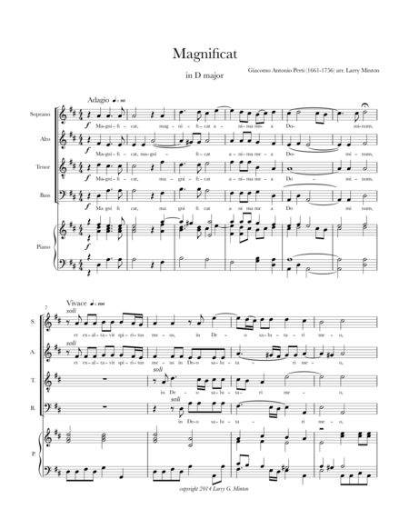 Magnificat In D Vocal Score Page 2