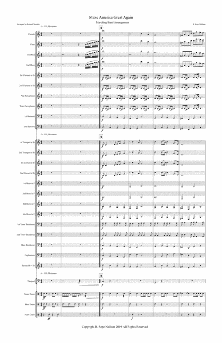 Make America Great Again Marching Band Arrangement Page 2