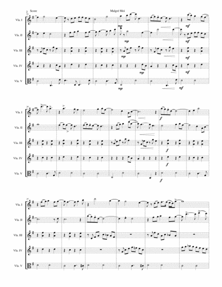 Malgr Moi For 5 Violas Page 2