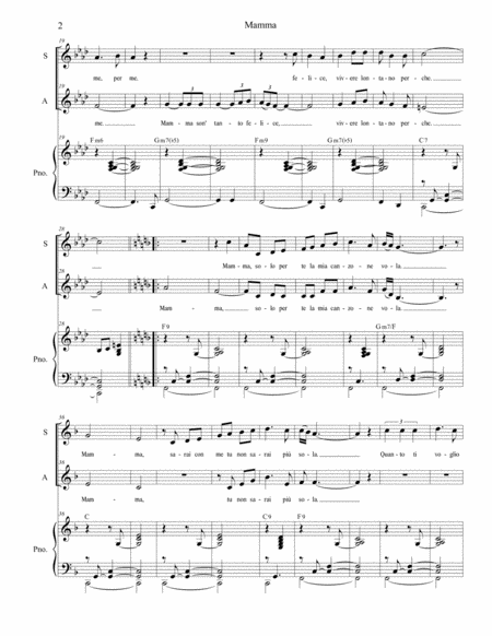 Mamma Duet For Soprano And Alto Solo Page 2