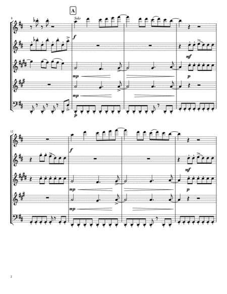 Mamma Mia For Wind Quintet Page 2